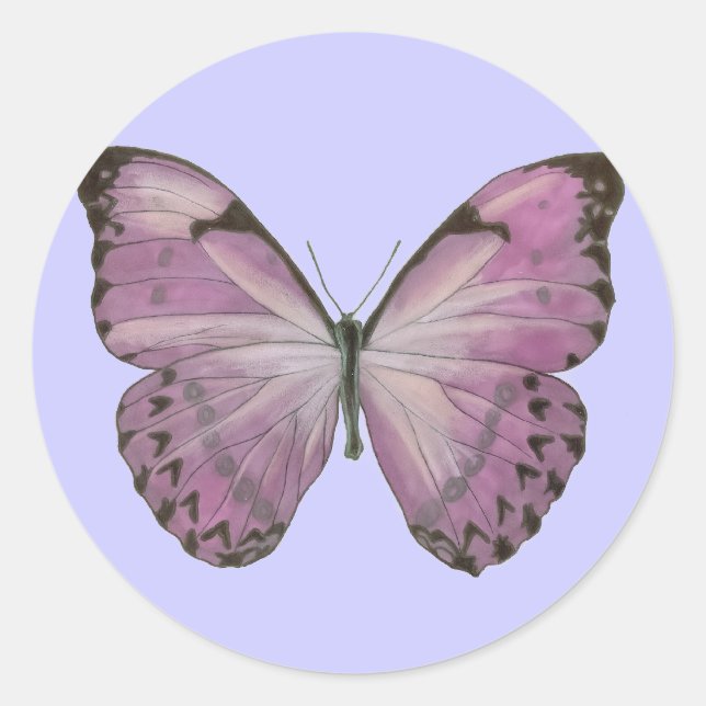 Sticker papillon pourpre (Devant)