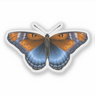 Sticker Papillon pourpre tacheté rouge