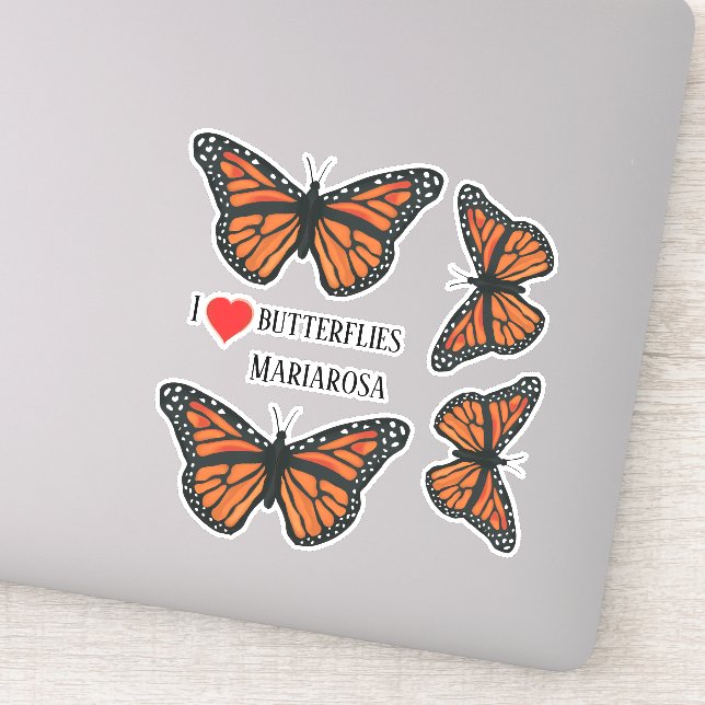 Sticker Papillons Monarque Moderne Simple Insectes Jardin (Détail)