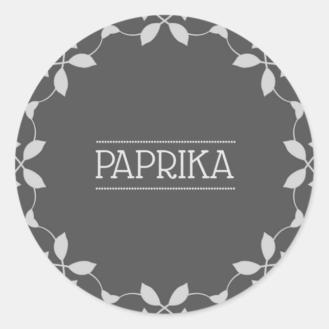 Sticker Paprika Spice Jar Étiquettes (Devant)