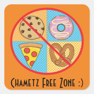 Sticker Pâques Carré "Zone libre de Chametz"