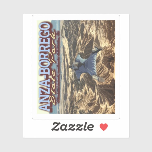 STICKER PARACHUTING - ANZA BORREGO DESERT - CALIFORNIE USA (Feuille)