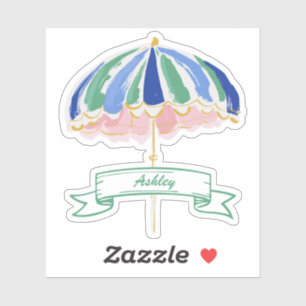 Sticker Parapluie de plage côtier personnalisé pour enterr