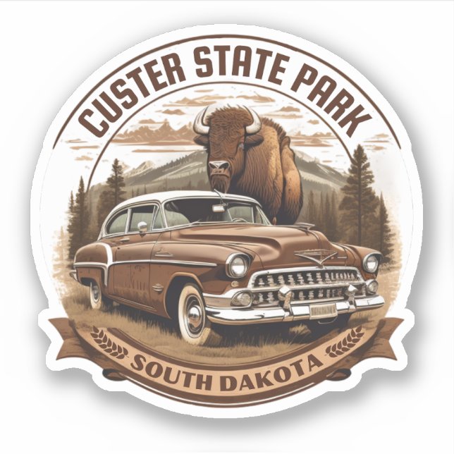 Sticker parc d'état client dakota du sud (Devant)