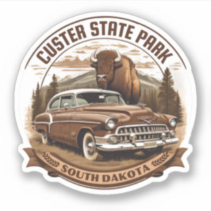 Sticker parc d'état de Custer, Dakota du Sud