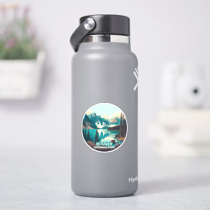 Sticker Parc national Banff Moraine Lac Retro