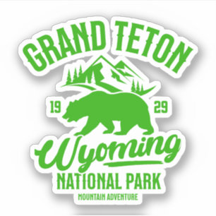Sticker Parc national de Grand Teton Wyoming Extérieur Nat
