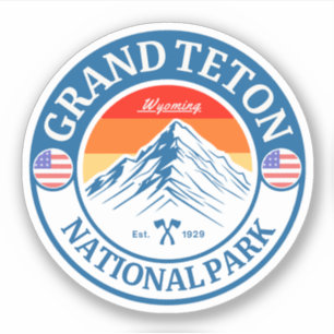 Sticker Parc national de Grand Teton Wyoming Extérieur Nat