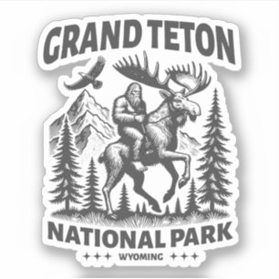 Sticker Parc national de Grand Teton Wyoming Extérieur Nat