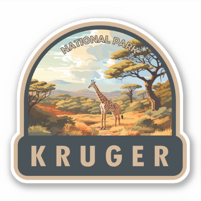 Sticker Parc national de Kruger Afrique du Sud Giraffe Vin (Devant)