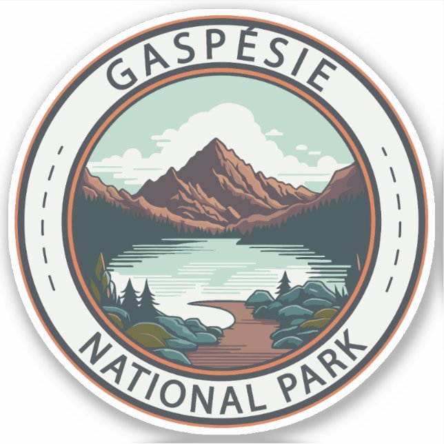 Sticker Parc national de la Gaspésie Badge Canada (Devant)