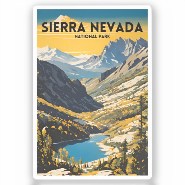 Sticker Parc national de la Sierra Nevada (Recto)