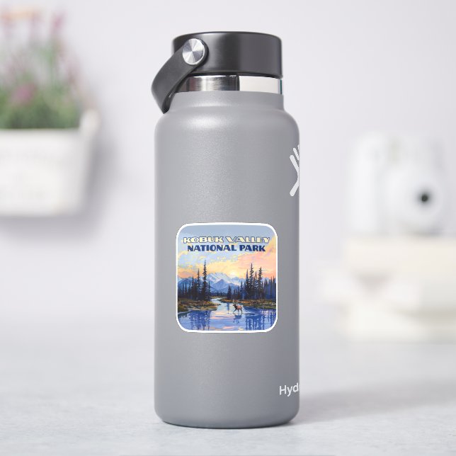 Sticker Parc national de la vallée de Kobuk Alaska Caribou (HydroFlask)