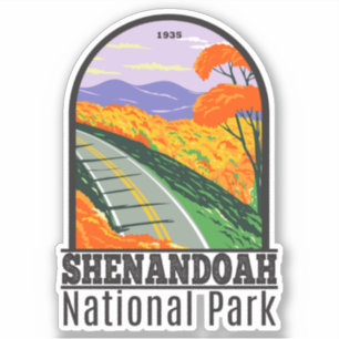 Sticker Parc national de Shenandoah Skyline Drive Virginie