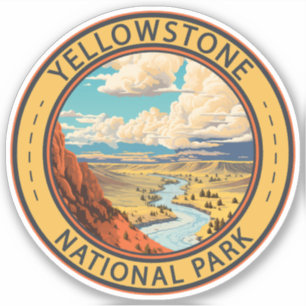 Sticker Parc national de Yellowstone Hayden Valley Travel 