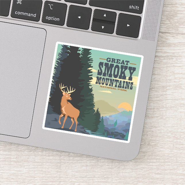 Sticker Parc national des Great Smoky Mountains (Détail)