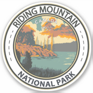 Sticker Parc national du Canada du Mont-Riding Badge Vinta