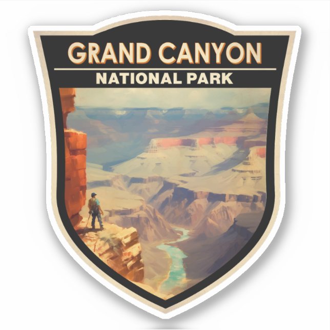 Sticker Parc national du Grand Canyon Peinture à l'huile A (Devant)