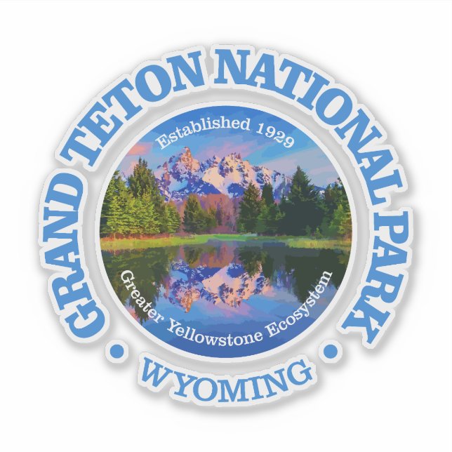 Sticker Parc national du Grand Teton (rd)2 (Devant)