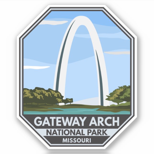 Sticker Parc national Gateway Arch Missouri (Devant)