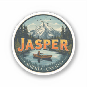 Sticker Parc national Jasper Aventure dans les montagnes R