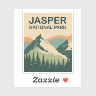 Sticker Parc national Jasper Canada Art de la nature panor