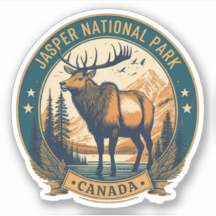 Sticker Parc national Jasper Canada Réserves