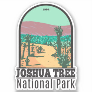 Sticker Parc national Joshua Tree Cholla Cactus Garden