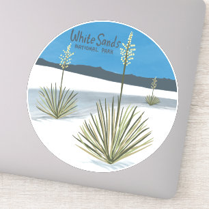Sticker Parc national White Sands New Mexico Gypsum Yucca