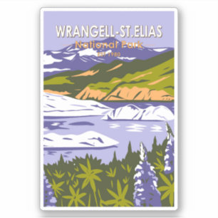 Sticker Parc national Wrangell St Elias Nizina Lake Alaska