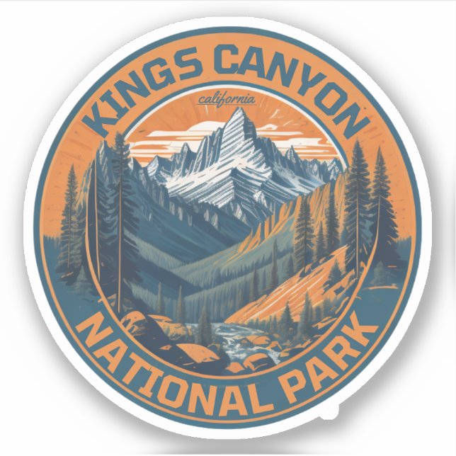Sticker Parcs nationaux du canyon de Sequoia et de Kings e (Devant)
