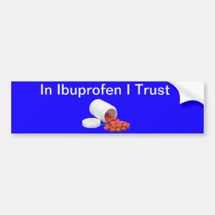 Sticker pare-chocs amusant Ibuprofen