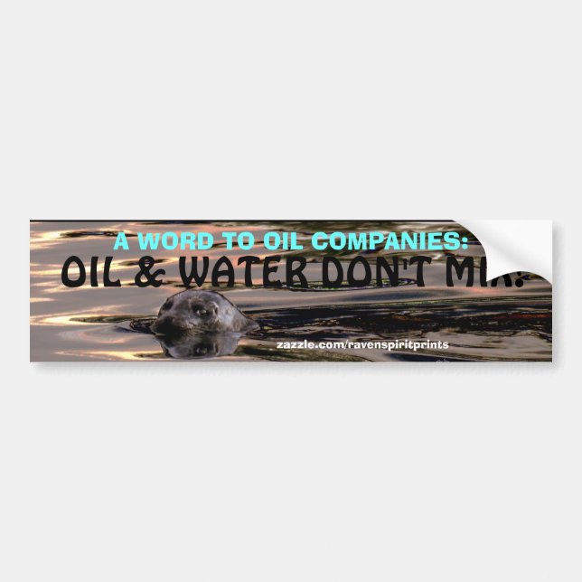 Sticker pare-chocs anti-POLLUTION OCEAN SEAL (Devant)
