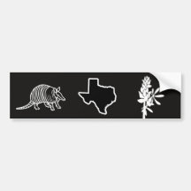 Sticker pare-chocs Armadillos et Bluebonnet Texas