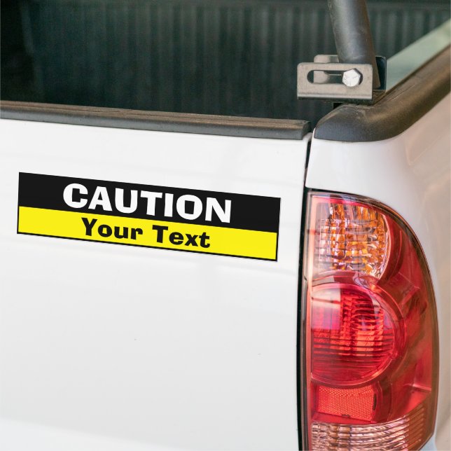Sticker pare-chocs - Attention personnalisée (ajou (Sur camion)