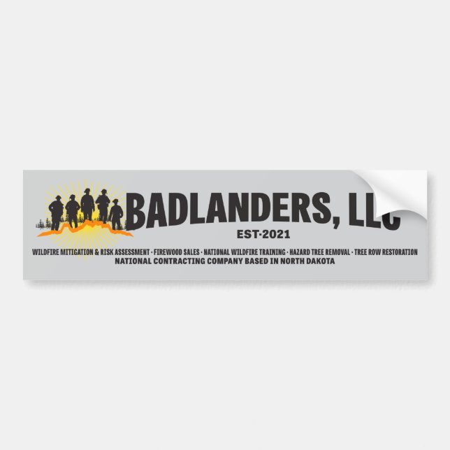 Sticker pare-chocs Badlanders LLC (Devant)
