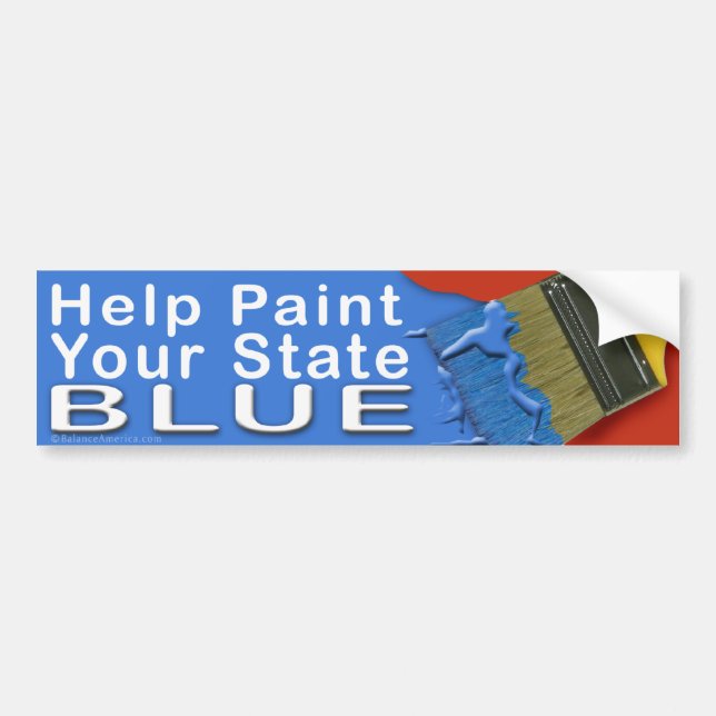 Sticker pare-chocs bleu de l'état de peinture (Devant)