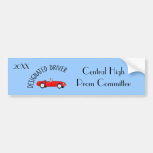 Sticker pare-chocs bleu de pilote désigné