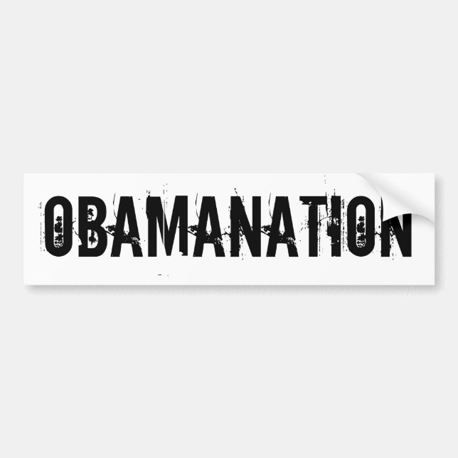 Sticker pare-chocs d'OBAMANATION (Devant)
