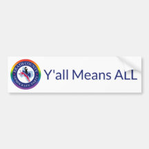 Sticker pare-chocs ECDP Pride - Y'all signifie TOU