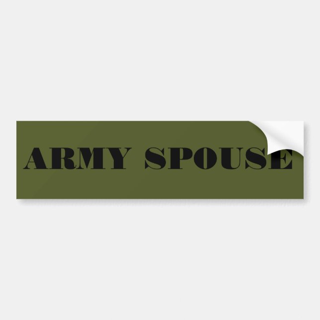 Sticker pare-chocs Épouse de l'armée (Devant)