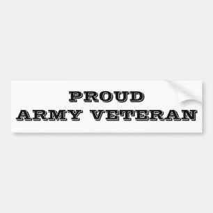Sticker pare-chocs Fière vétéran de l'armée