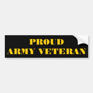 Sticker pare-chocs Fière vétéran de l'armée