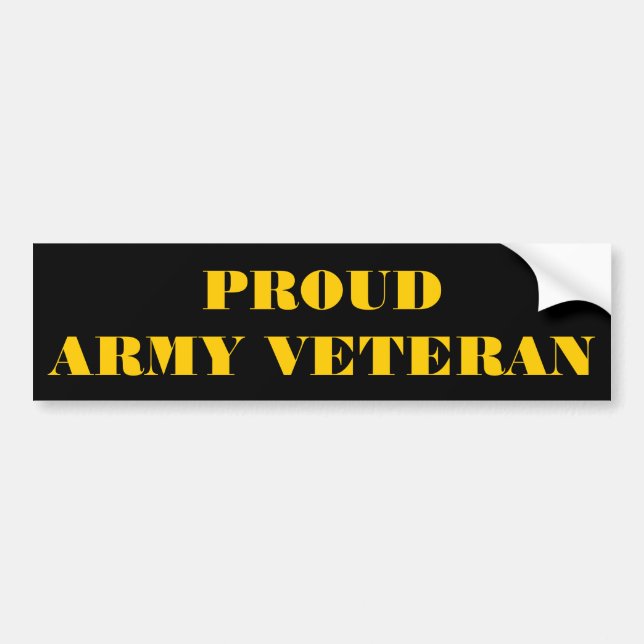 Sticker pare-chocs Fière vétéran de l'armée (Devant)