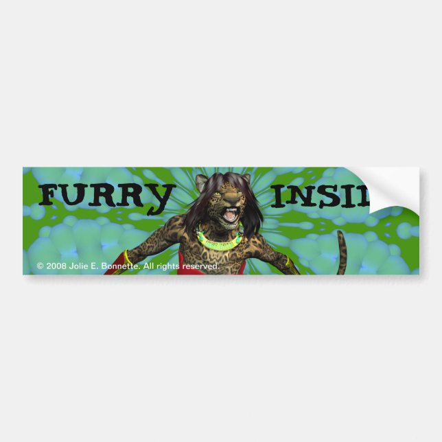 Sticker pare-chocs "Furry Inside" (Devant)