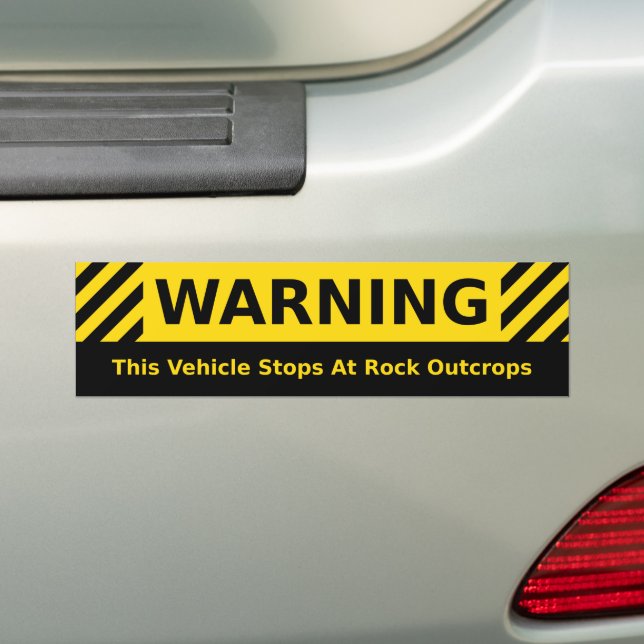 Sticker pare-chocs Humour géologique (En voiture)