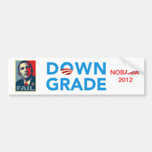 Sticker pare-chocs Obama 2012 DOWNGRADE