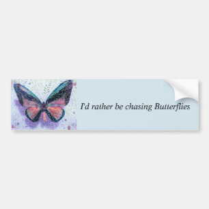 Sticker pare-chocs pour Imaginaire papillon