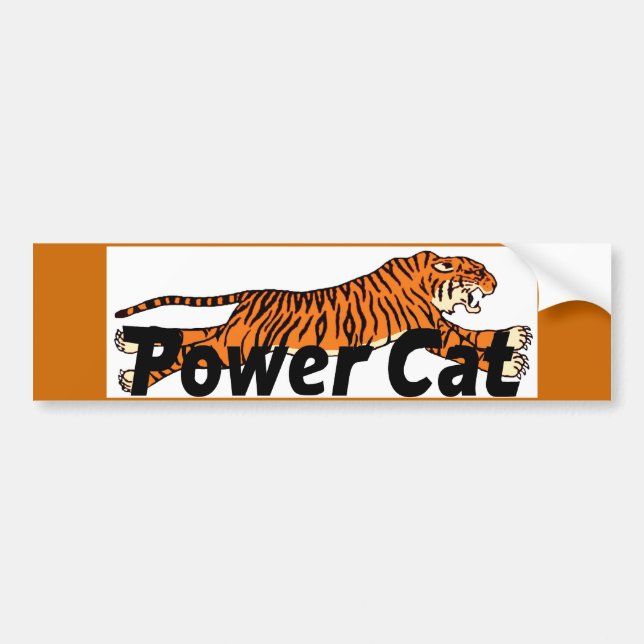 Sticker pare-chocs Power Cat (Devant)