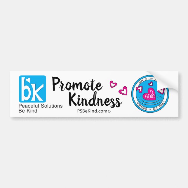 Sticker pare-chocs PSBeKind_Solutions pacifiques (Devant)